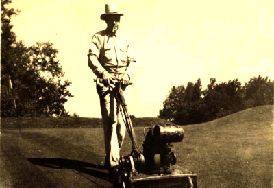 vintage view of golf course professional
